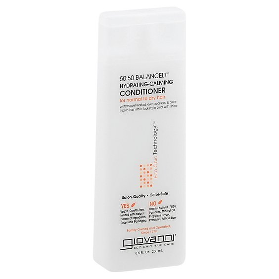 Giovanni 50:50 Balanced Conditioner Hydrating Calming for Normal to Dry Hair - 8.5 Oz