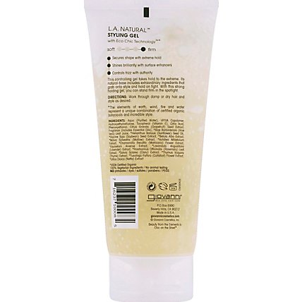 Giovanni L.A. Natural Styling Gel Strong Hold - 5.0 Oz - Image 3