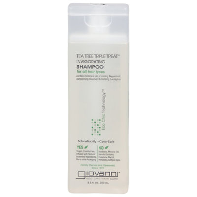 Giovanni Eco Chic Hair Care Shampoo Invigorating Tea Tree Triple Treat for All Hair Types - 8.5 Oz - Image 3