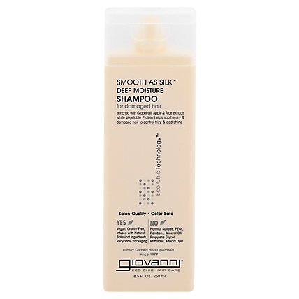 Giovanni Eco Chic Hair Care Shampoo Deep Moisture Smooth As Silk for Damaged Hair - 8.5 Oz - Image 3