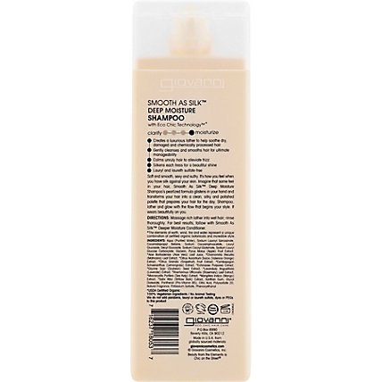 Giovanni Eco Chic Hair Care Shampoo Deep Moisture Smooth As Silk for Damaged Hair - 8.5 Oz - Image 5