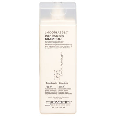 Giovanni Eco Chic Hair Care Shampoo Deep Moisture Smooth As Silk for  Damaged Hair - 8.5 Oz - Albertsons