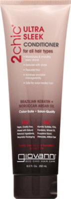 Giovanni 2chic Ultra-Sleek Conditioner Brazilian Keratin & Argan Oil - 8.5 Oz - Image 2