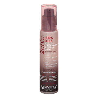 Giovanni 2chic Leave-In Conditioning & Styling Elixir Brazilian Keratin & Argan Oil - 4 Oz