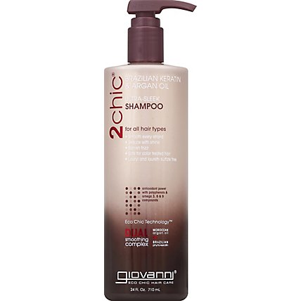 2chic Shampoo Ultra-Sleek Brazilian Keratin & Argan Oil - 24 Oz - Image 2