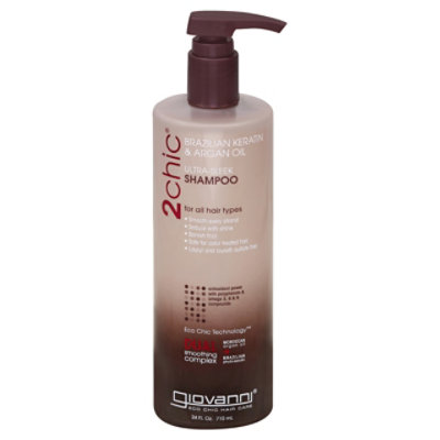 2chic Shampoo Ultra-Sleek Brazilian Keratin & Argan Oil - 24 Oz - Image 1