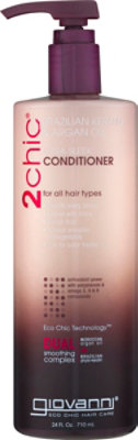 2chic Conditioner Ultra-Sleek Brazilian Keratin & Argan Oil - 24 Oz - Image 2