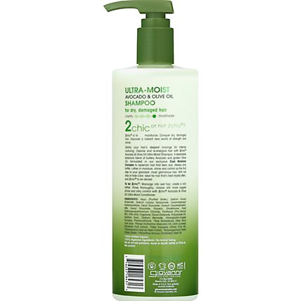 2chic Ultra-Moist Shampoo Avocado & Olive Oil for Dry Damaged Hair - 24 Oz - Image 3