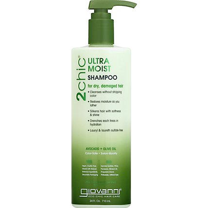 2chic Ultra-Moist Shampoo Avocado & Olive Oil for Dry Damaged Hair - 24 Oz - Image 2