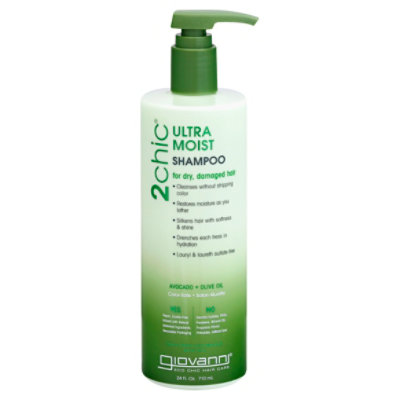 2chic Ultra-Moist Shampoo Avocado & Olive Oil for Dry Damaged Hair - 24 Oz