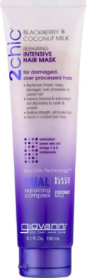 2chic Hair Mask Intensive Ultra-Repair Blackberry + Coconut Milk - 5.1 Oz - Image 2