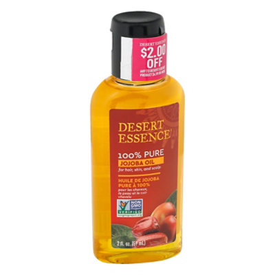 Desert Essence Jojoba Oil For Hair Skin & Scalp - 2 Oz