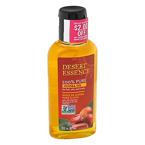 Desert Essence Jojoba Oil For Hair Skin & Scalp - 2 Oz