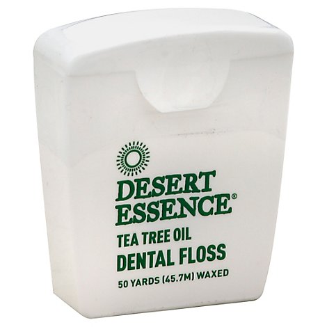 Desert Essence Dental Floss Waxed Tea Tree Oil - 50 Yard