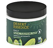 Desert Essence Cleansing Pads Facial Original Natural Tea Tree Oil - 50 Count