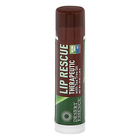 Desert Essence Lip Rescue with Eco - Harvest Tea Tree Oil - .15 Oz
