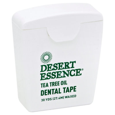 Desert Essence Dental Tape Tea Tree Oil Waxed - 30 Yard - Image 1