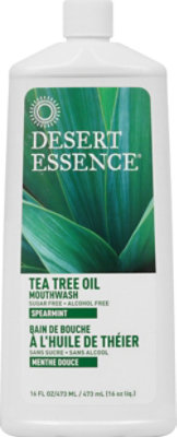 Desert Essence Mouthwash Tea Tree Oil Spearmint - 16 Oz - Image 2