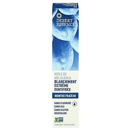 Desert Essence Toothpaste Whitening Plus Natural Tea Tree Oil Cool Mint - 6.25 Oz - Image 3