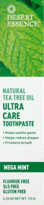 Desert Essence Toothpaste Ultra Care Natural Tea Tree Oil Mega Mint - 6.25 Oz - Image 2