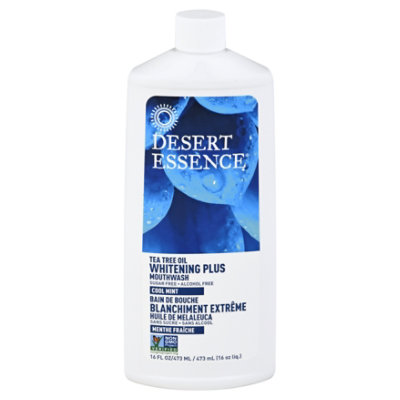 Desert Essence Mouthwash Whitening Plus Cool Mint - 16 Oz