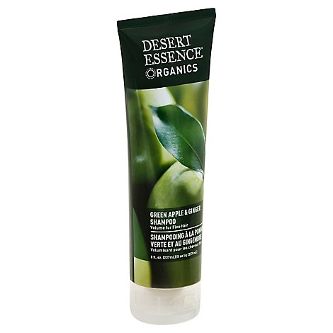 Desert Essence Organics Shampoo Green Apple & Ginger - 8 Oz