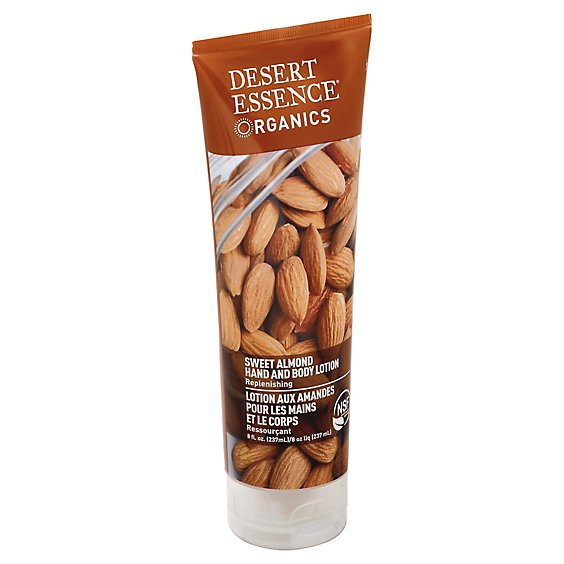 Desert Essence Organics Hand And Body Lotion Almond - 8 Oz