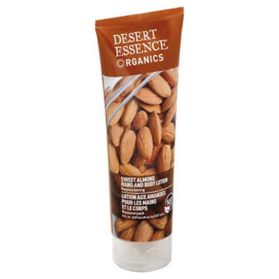 Desert Essence Organics Hand And Body Lotion Almond - 8 Oz