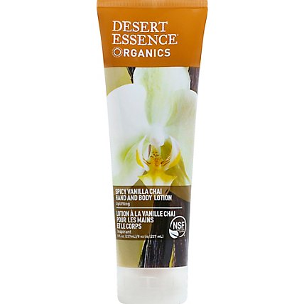 Desert Essence Organics Hand and Body Lotion Spicy Vanilla Chai - 8 Oz - Image 2