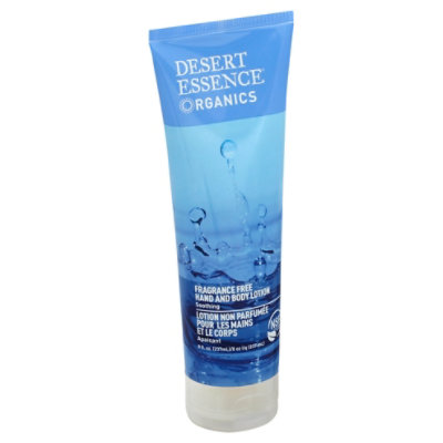 Desert Essence Organics Hand And Body Lotion Fragrance Free - 8 Oz - Image 1