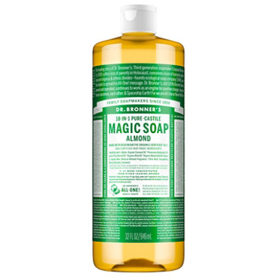 Dr. Bronners Liquid Soap Pure-Castile 18-In-1 Hemp Almond - 32 Fl. Oz. - Image 2