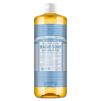 Dr. Bronners Liquid Soap Pure-Castile 18-In-1 Hemp Baby Unscented - 32 Fl. Oz. - Image 2