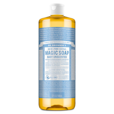 Dr. Bronners Liquid Soap Pure-Castile 18-In-1 Hemp Baby Unscented - 32 Fl. Oz. - Image 1