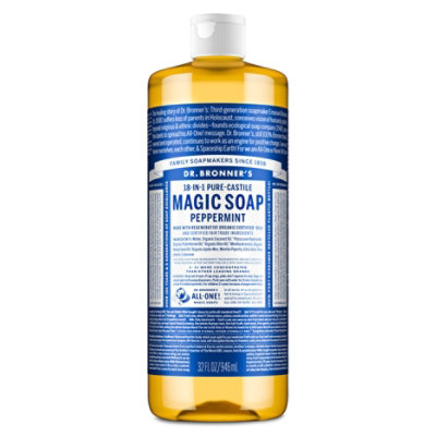 Dr. Bronners Liquid Soap Pure-Castile 18-In-1 Hemp Peppermint - 32 Fl. Oz. - Image 1