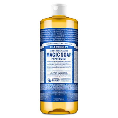 Dr. Bronners Liquid Soap Pure-Castile 18-In-1 Hemp Peppermint - 32 Fl. Oz. - Image 2