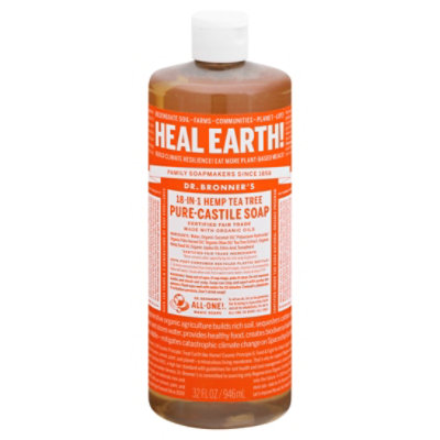 Dr. Bronners Liquid Soap Pure-Castile 18-In-1 Hemp Tea Tree - 32 Fl. Oz. - Image 3