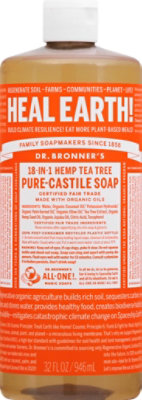 Dr. Bronners Liquid Soap Pure-Castile 18-In-1 Hemp Tea Tree - 32 Fl. Oz. - Image 2