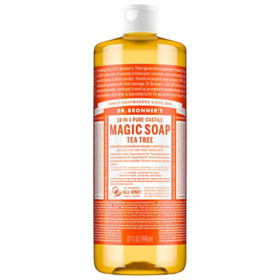 Dr. Bronners Liquid Soap Pure-Castile 18-In-1 Hemp Tea Tree - 32 Fl. Oz. - Image 1