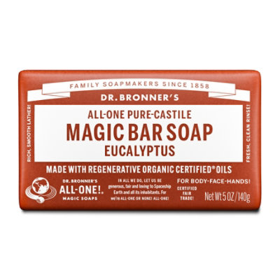 Dr. Bronners Soap Bar Pure Castile All One Hemp Eucalyptus - 5 Oz - Image 2