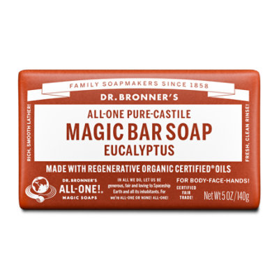 Dr. Bronners Soap Bar Pure Castile All One Hemp Eucalyptus - 5 Oz - Image 1