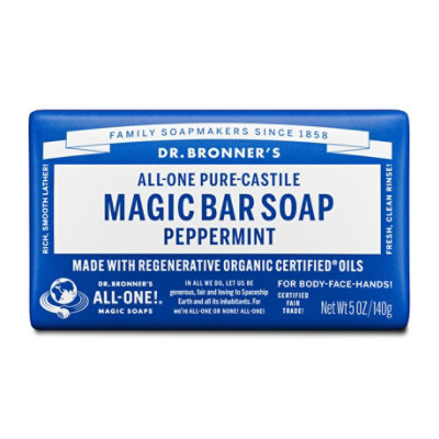 Dr. Bronners Bar Soap Pure-Castile All-One Hemp Peppermint - 5 Oz - Image 3