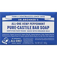 Dr. Bronners Bar Soap Pure-Castile All-One Hemp Peppermint - 5 Oz - Image 2