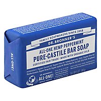 Dr. Bronners Bar Soap Pure-Castile All-One Hemp Peppermint - 5 Oz - Image 1