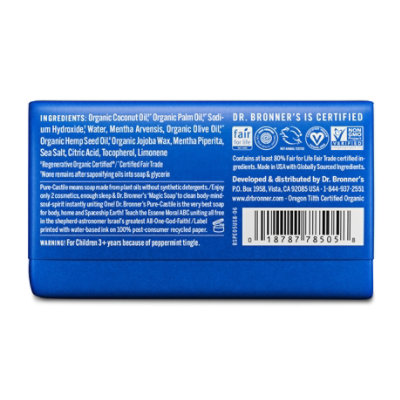 Dr. Bronners Bar Soap Pure-Castile All-One Hemp Peppermint - 5 Oz - Image 3