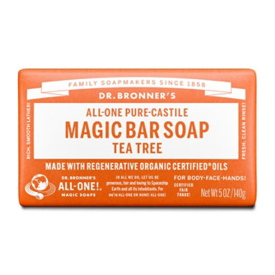 Dr. Bronners Soap Bar Pure Castile All One Hemp Tea Tree - 5 Oz - Image 2
