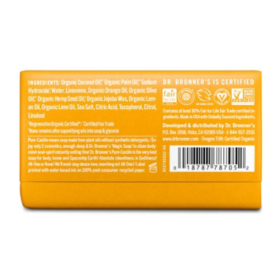 Dr. Bronners Soap Bar Pure Castile All One Hemp Citrus - 5 Oz - Image 4