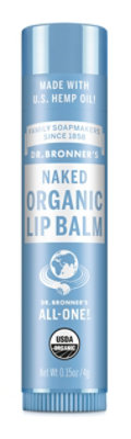 Dr. Bronners Organic Lip Balm Naked - .15 Oz