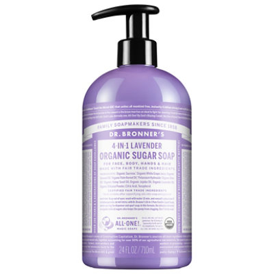 Dr. Bronners Pump Soap Organic 4-In-1 Sugar Lavender - 24 Fl. Oz. - Image 2