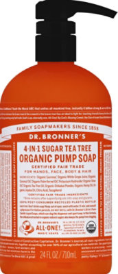 Dr. Bronners Hand & Body Shikakai Soap Organic Tea Tree - 24 Fl. Oz. - Image 2