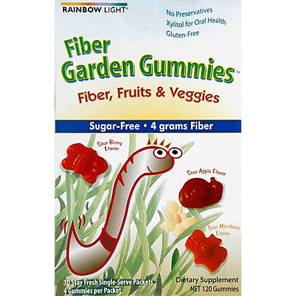 Rainbow Light Fiber Garden Gummies Sugar-Free - 30 Count - Image 2